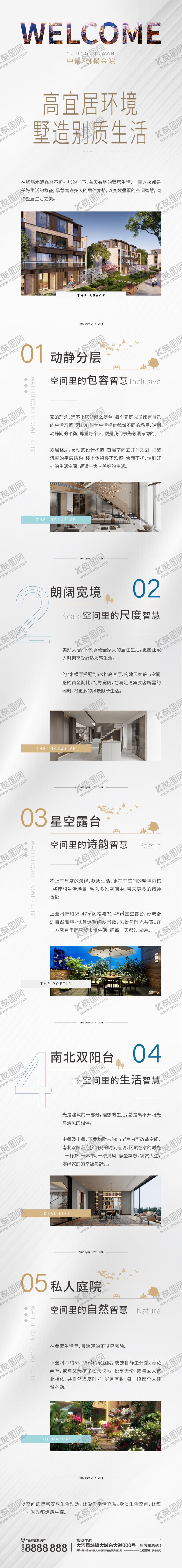 编号：78680001232042064944【酷图网】源文件下载-地产别墅住宅价值点微推长图