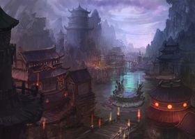 中国风大气插画场景