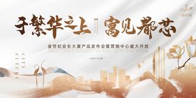 地产营销中心盛大开放白金剪影主画面