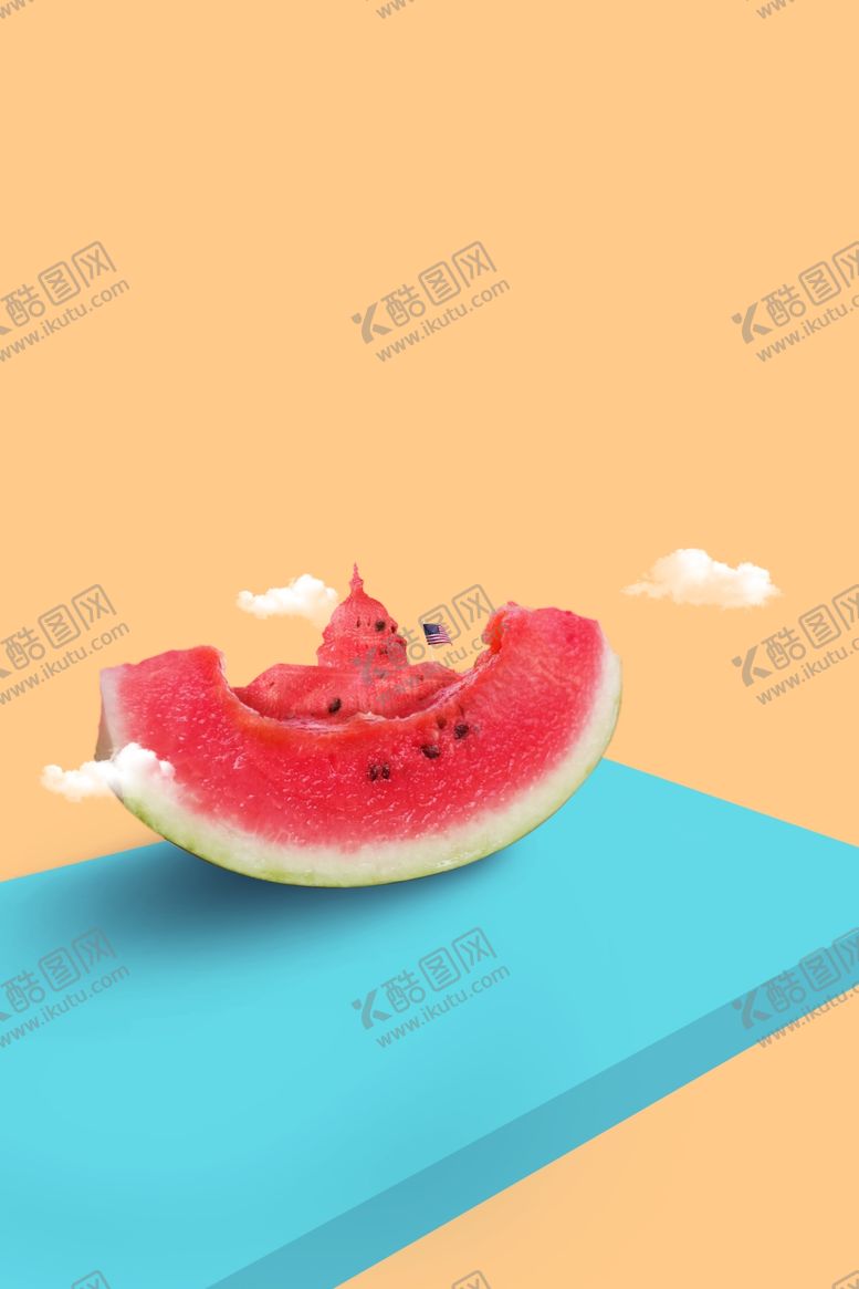 编号：40905810170802224800【酷图网】源文件下载-原创西瓜建筑造型