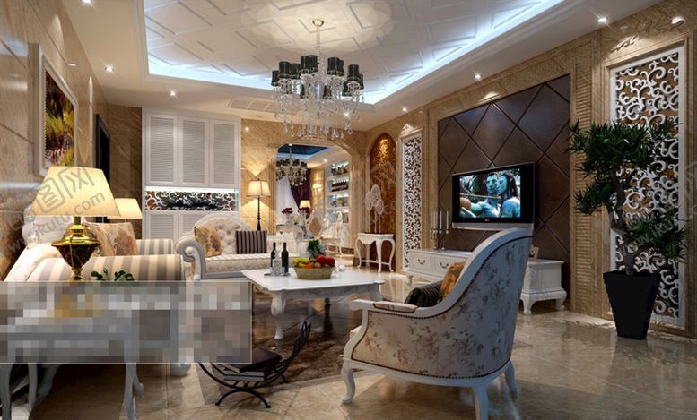 编号：80278209292319166366【酷图网】源文件下载-客厅空间