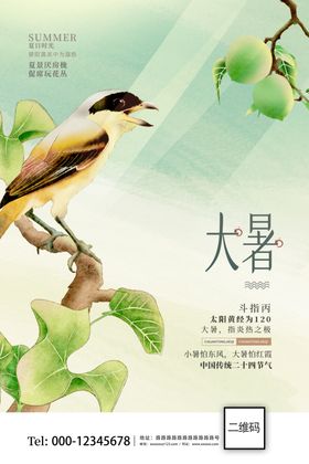 大暑大气海报二十四节气
