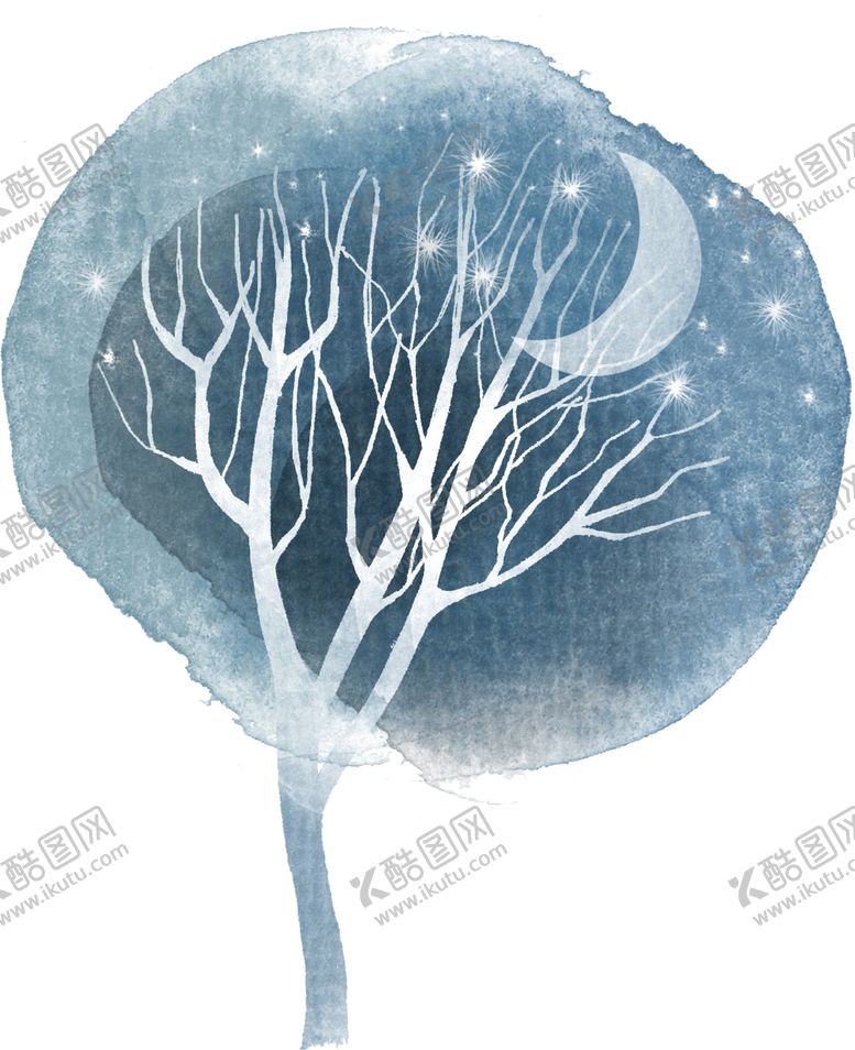 编号：41968709090420012008【酷图网】源文件下载-水墨风格树素材