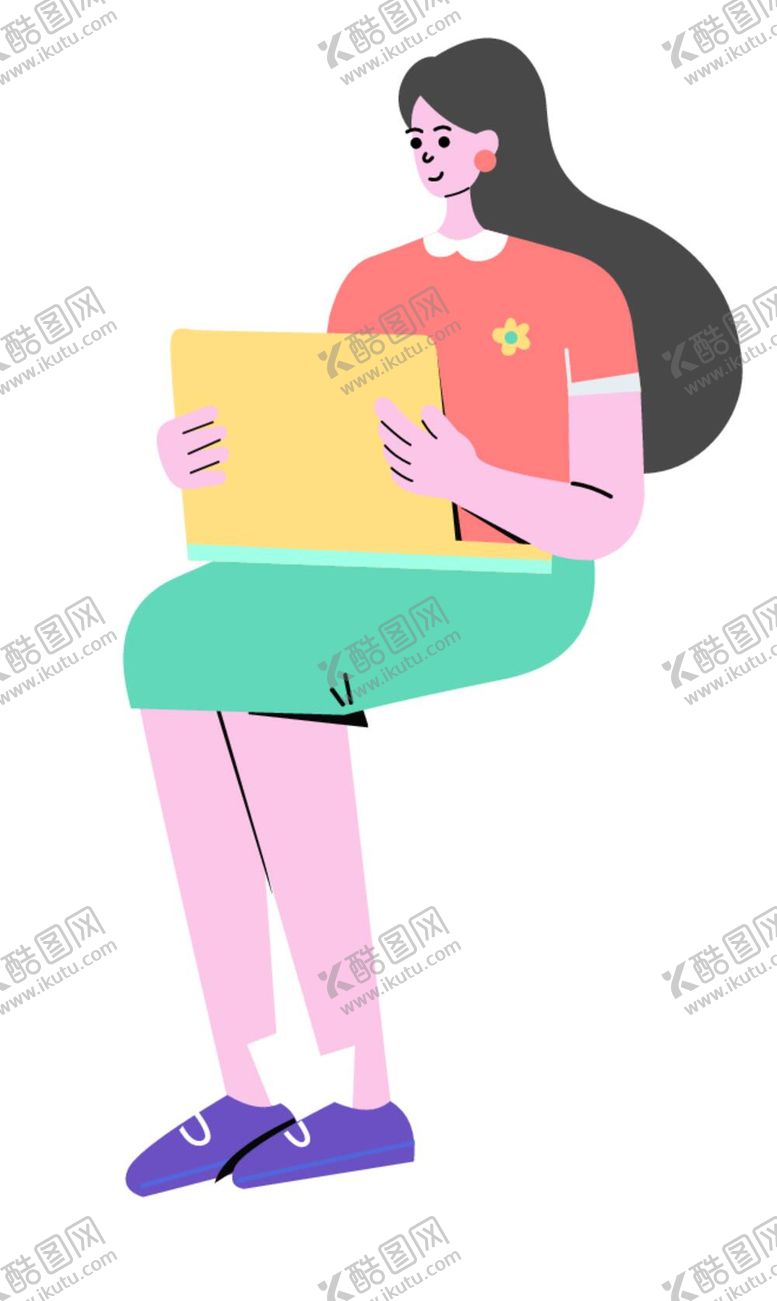 编号：05983609260729363952【酷图网】源文件下载-办公女工作状态矢量素材