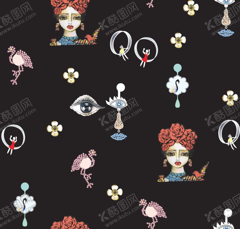 编号：77510607050926148789【酷图网】源文件下载-女人眼睛图案