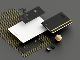 VI样机商业办公用品纸张高档设计