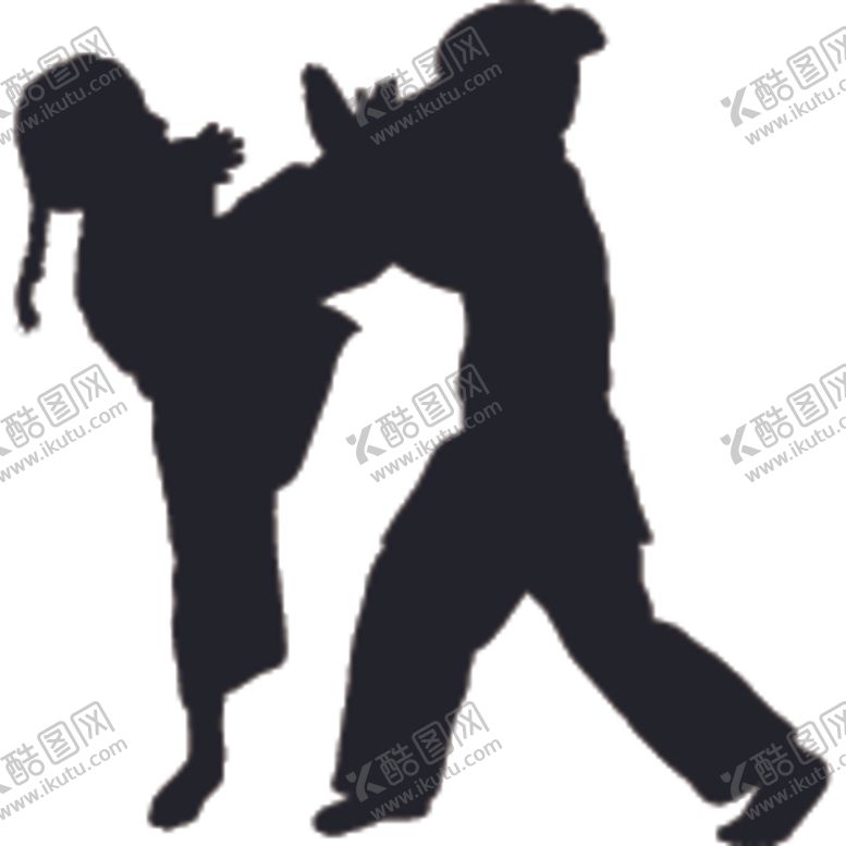 编号：40306607130809093168【酷图网】源文件下载-武术格斗剪影