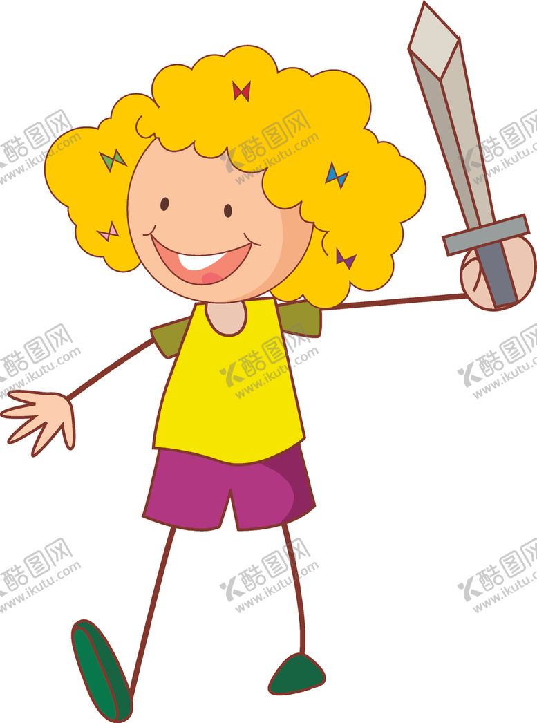 编号：98755202142333234898【酷图网】源文件下载-矢量卡通女孩