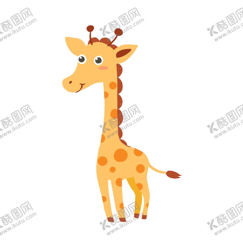 编号：33804209201755408885【酷图网】源文件下载-卡通长颈鹿