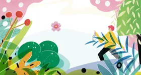 清新手绘风植物插画