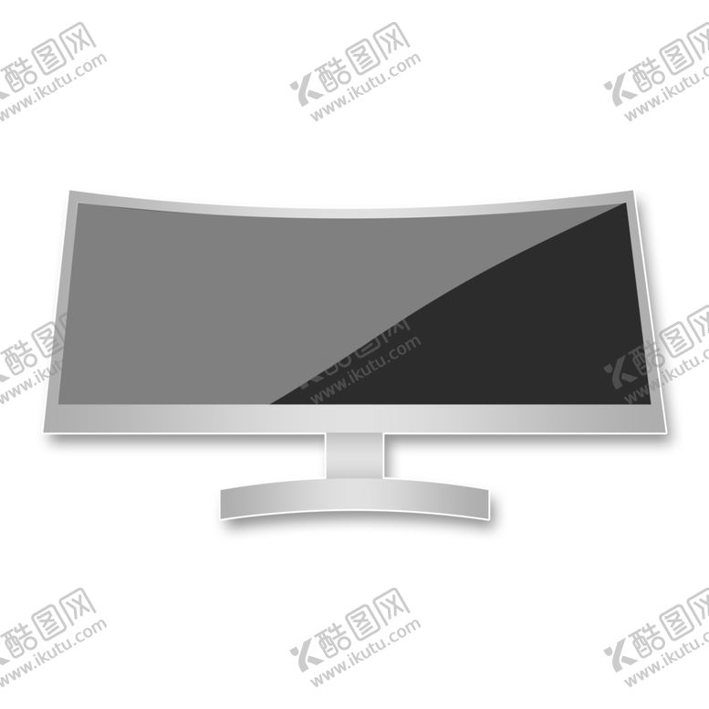 编号：98906310212218521098【酷图网】源文件下载-银色曲面屏显示器