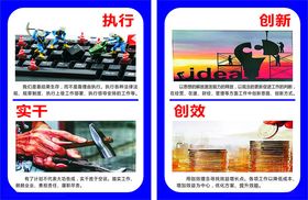 执行创新实干创效海报图片