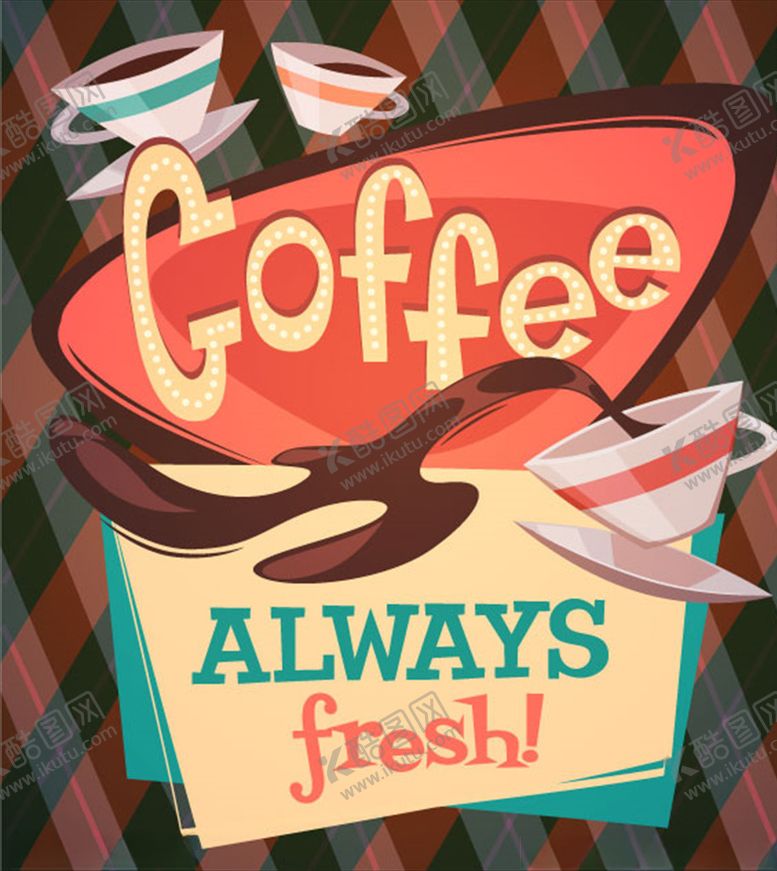 编号：43316310091818006560【酷图网】源文件下载-咖啡海报模板卡通时尚设计背景