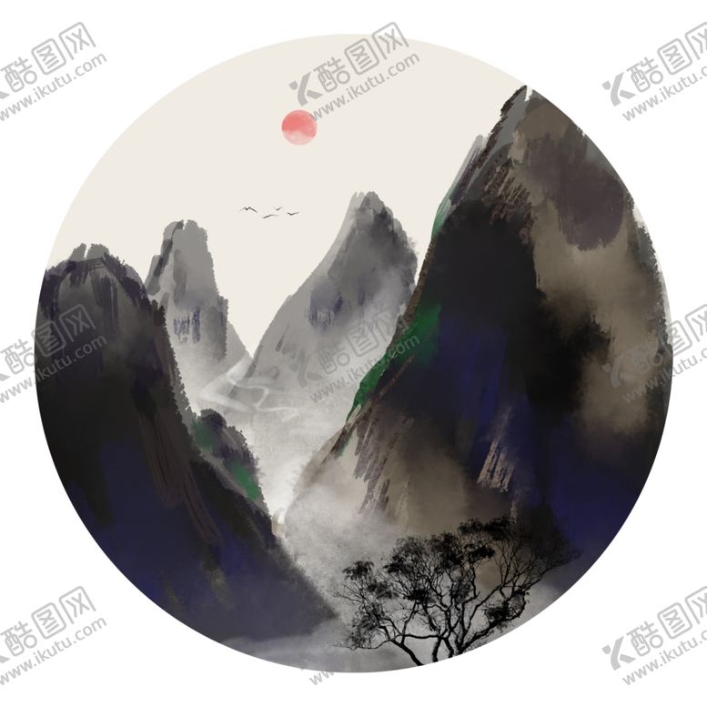 编号：43581606261601421390【酷图网】源文件下载-水墨山水