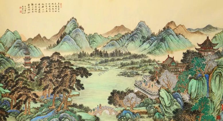 编号：10265301251119569288【酷图网】源文件下载-中式青山绿水