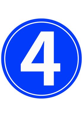 号码牌道路指示标志