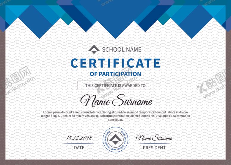 编号：63896910161533292021【酷图网】源文件下载-证书模板