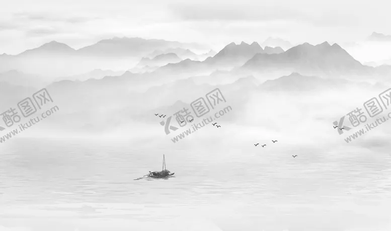 编号：53142610110645048917【酷图网】源文件下载-水墨山水中式