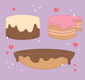 小清新点心卡通图案