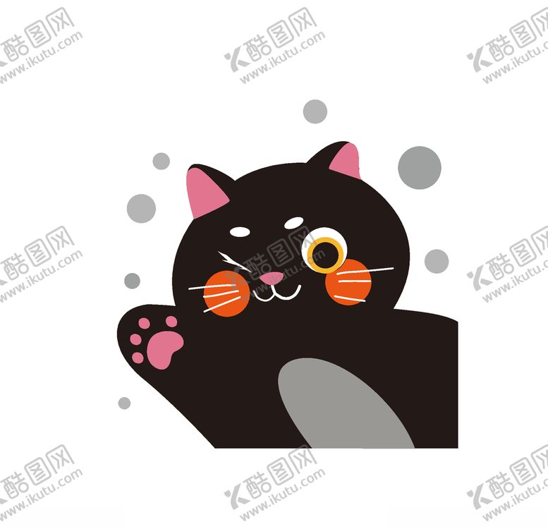 编号：41974604190418117855【酷图网】源文件下载-黑猫矢量卡通素材