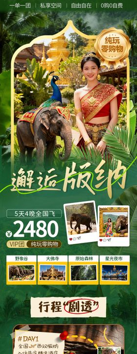 西双版纳旅游长图