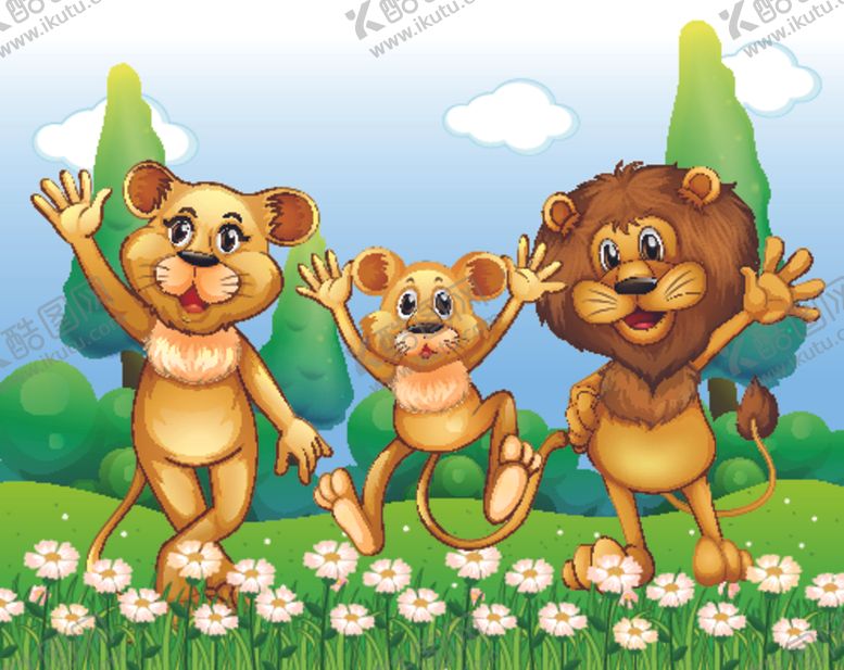 编号：88809510031423172670【酷图网】源文件下载-卡通狮子