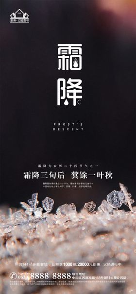 地产霜降节气微信柿子寒露立秋刷屏