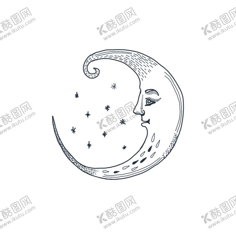 编号：70747209191716223986【酷图网】源文件下载-月亮纹身