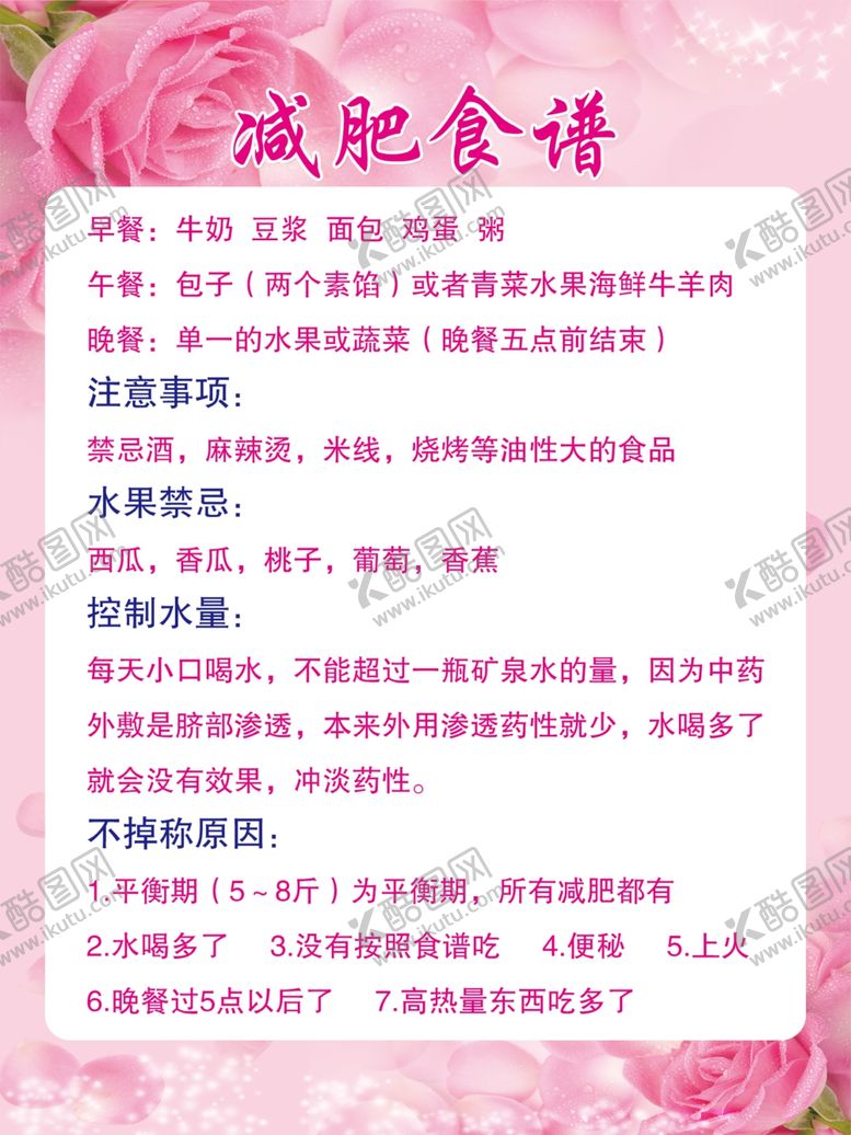 编号：68827801140401275360【酷图网】源文件下载-减肥食谱