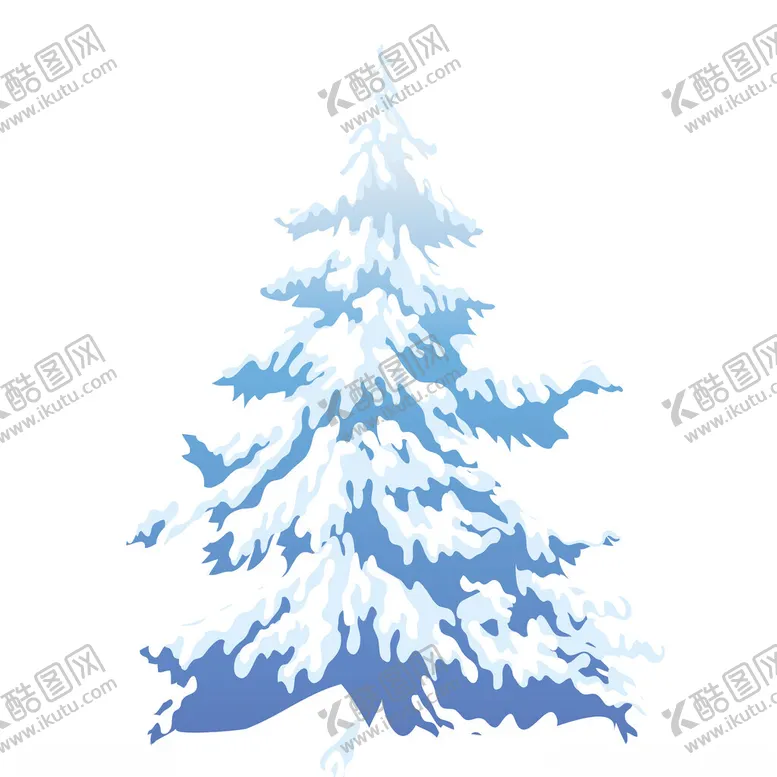 编号：44341601281523493586【酷图网】源文件下载-被雪覆盖的树矢量素材
