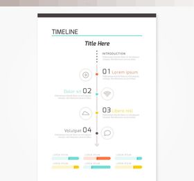 宣传册时间轴信息图表