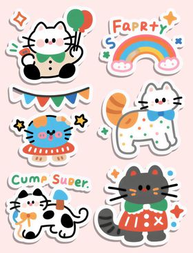 卡通猫咪贴纸