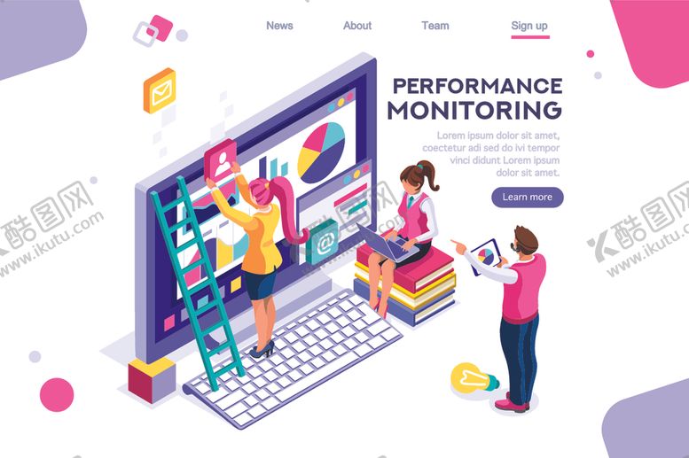 编号：97125711011213126385【酷图网】源文件下载-3D网络生活等距