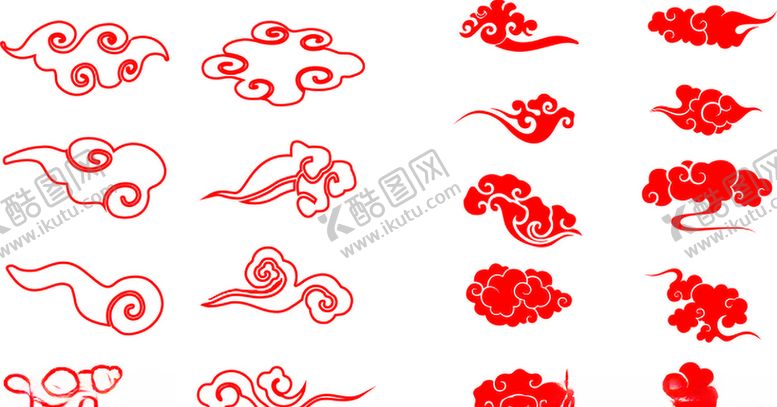 编号：80745510231613388265【酷图网】源文件下载-中国风祥云设计元素