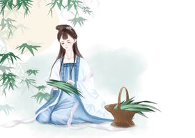 采花的女子