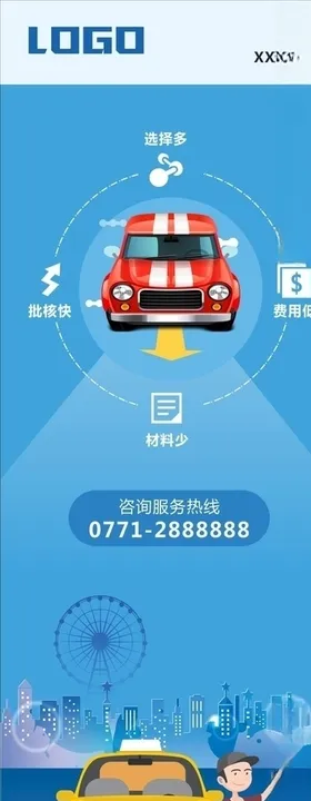 车贷展架汽车贷款车展架