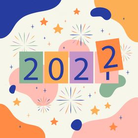 2022新年艺术字海报