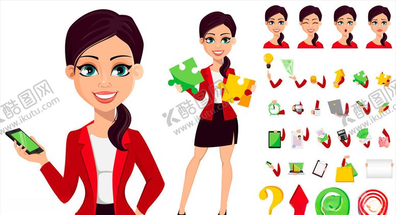 编号：54151510142336459599【酷图网】源文件下载-卡通女人