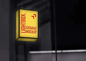 招牌样机门头贴图发光字接待台