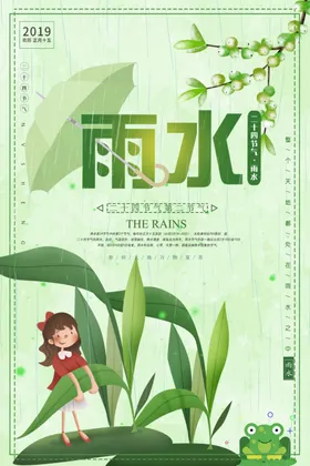 雨水下高端地产海报节气海报