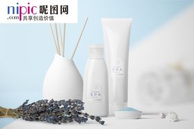 化妆品样机海报图片泵头瓶子蘑菇瓶