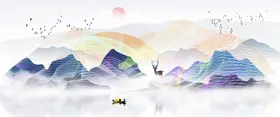 水墨山水画古风意境中国风