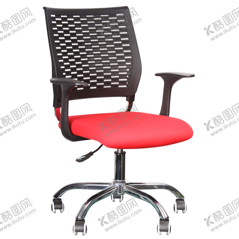 编号：18539809190046115542【酷图网】源文件下载-黑红色时尚办公椅45度