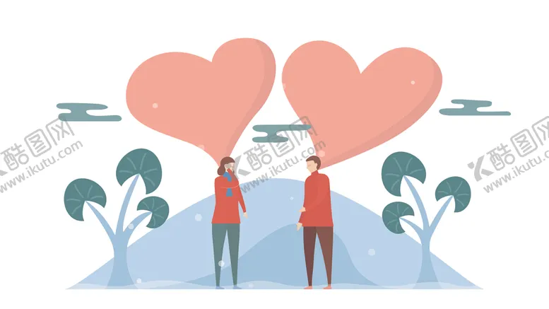 编号：79447210101908029506【酷图网】源文件下载-卡通情侣插画