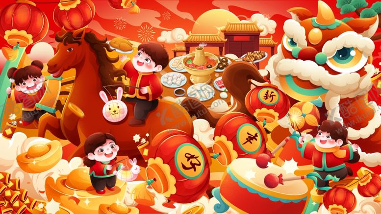 编号：97522404020523418900【酷图网】源文件下载-马年年会背景