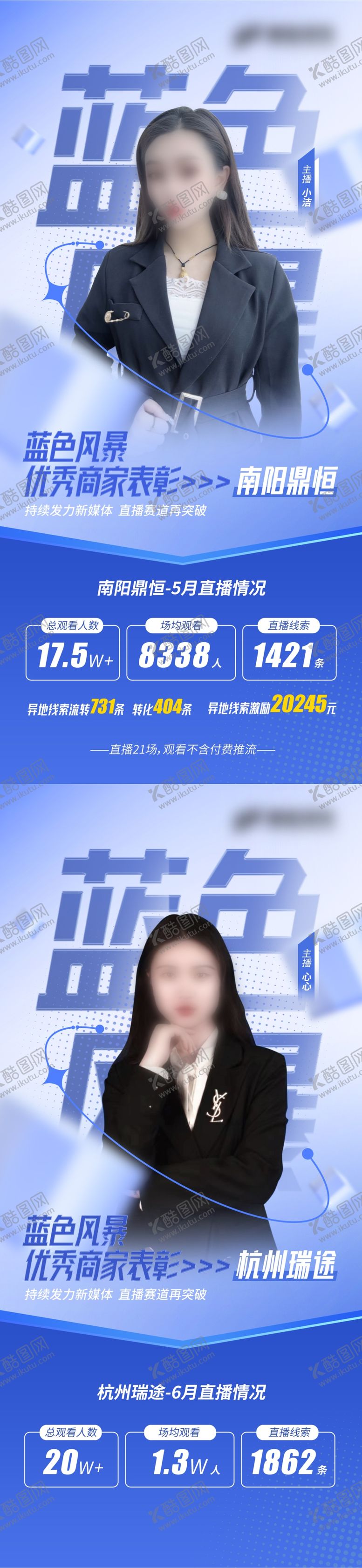 编号：10582009280423054428【酷图网】源文件下载-蓝色人物海报