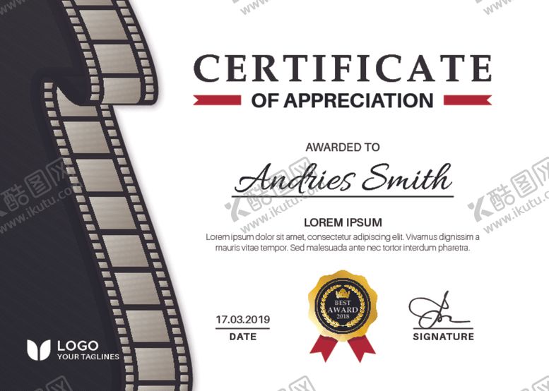 编号：95778410061340065342【酷图网】源文件下载-证书模板