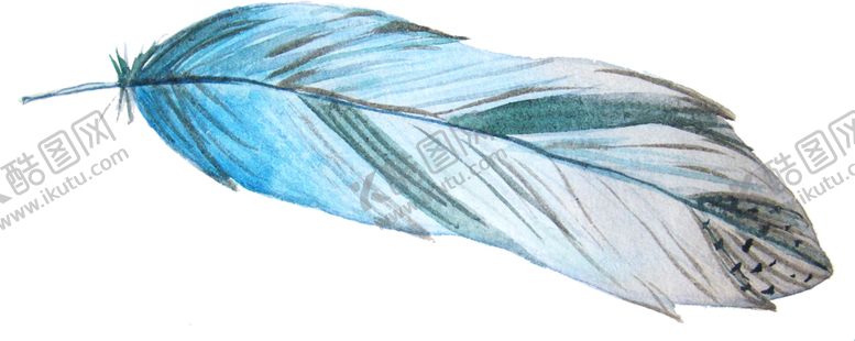 编号：14781210091009071906【酷图网】源文件下载-手绘水彩羽毛