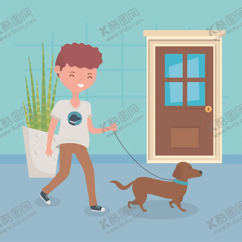 编号：94388507031308482107【酷图网】源文件下载-宠物饲养主题插画
