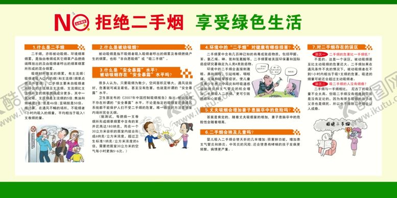 编号：77952509170839072729【酷图网】源文件下载-拒绝二手烟展板